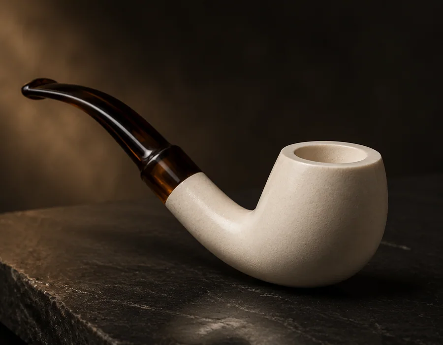 Classic — hand-carved Turkish block meerschaum by White Earth Atelier