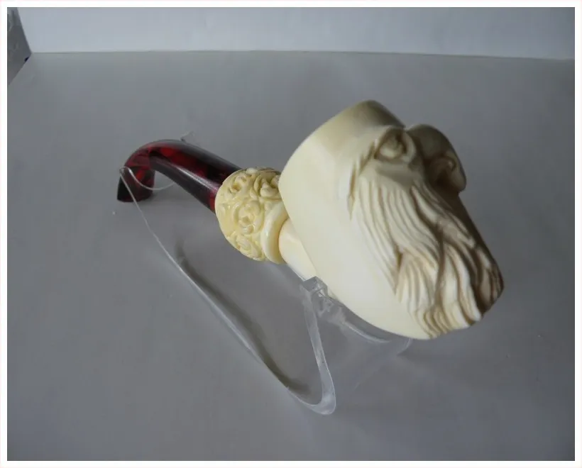 Hand-carved eagle Turkish block meerschaum pipe, product ANI-09