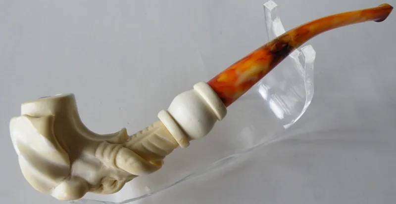 Hand-carved elephant cigarette holder Turkish block meerschaum cigarette holder, product CGRTH-17