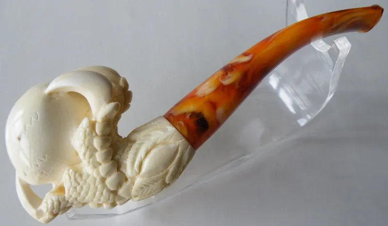 Hand-carved eagle's claw cigarette holder Turkish block meerschaum cigarette holder, product CGRTH-19