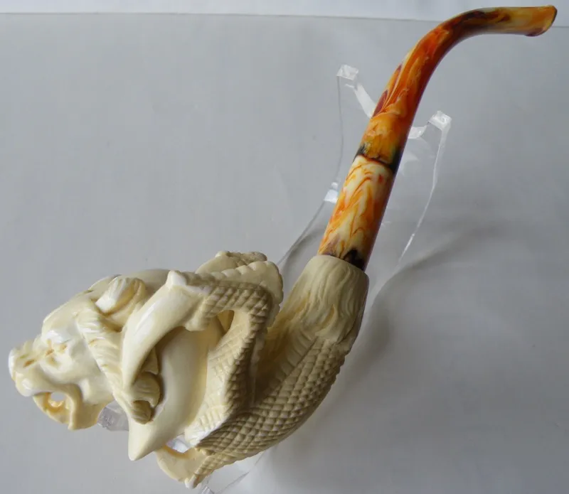 Hand-carved claw cigarette holder Turkish block meerschaum cigarette holder, product CGRTH-22