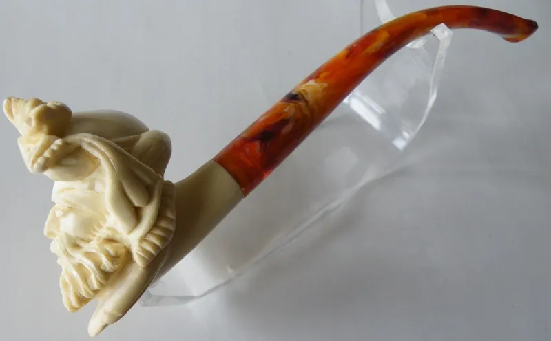 Hand-carved sultan cigarette holder Turkish block meerschaum cigarette holder, product CGRTH-39