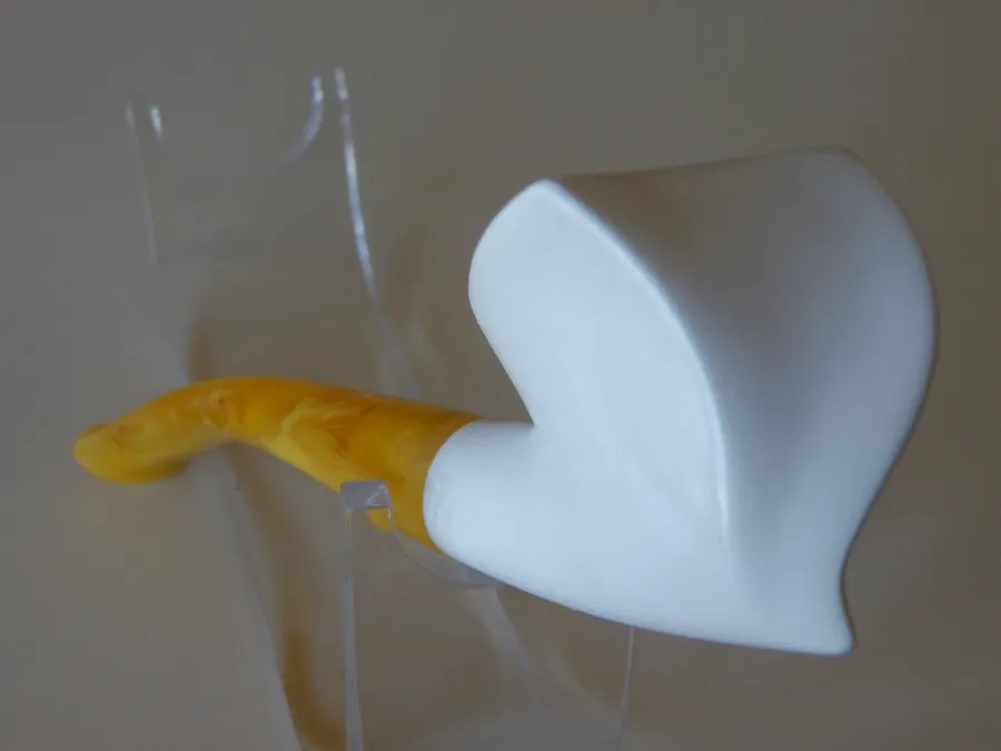 Hand-carved freehand Turkish block meerschaum pipe, product FH-52