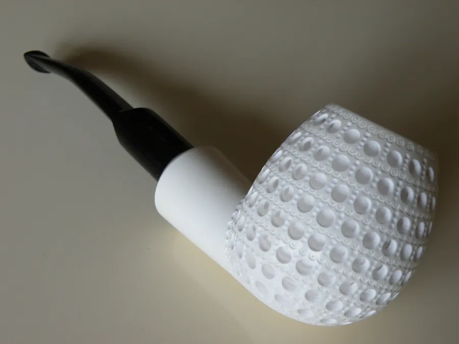 Hand-carved freehand Turkish block meerschaum pipe, product FH-54
